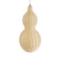 GloboStar® KINGSTOWN 02168 Boho Κρεμαστό Φωτιστικό Πλέγμα Μονόφωτο 1 x E27 IP20 Μπεζ Ξύλο - Μ30 x Π30 x Υ60cm
