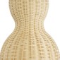 GloboStar® KINGSTOWN 02168 Boho Κρεμαστό Φωτιστικό Πλέγμα Μονόφωτο 1 x E27 IP20 Μπεζ Ξύλο - Μ30 x Π30 x Υ60cm
