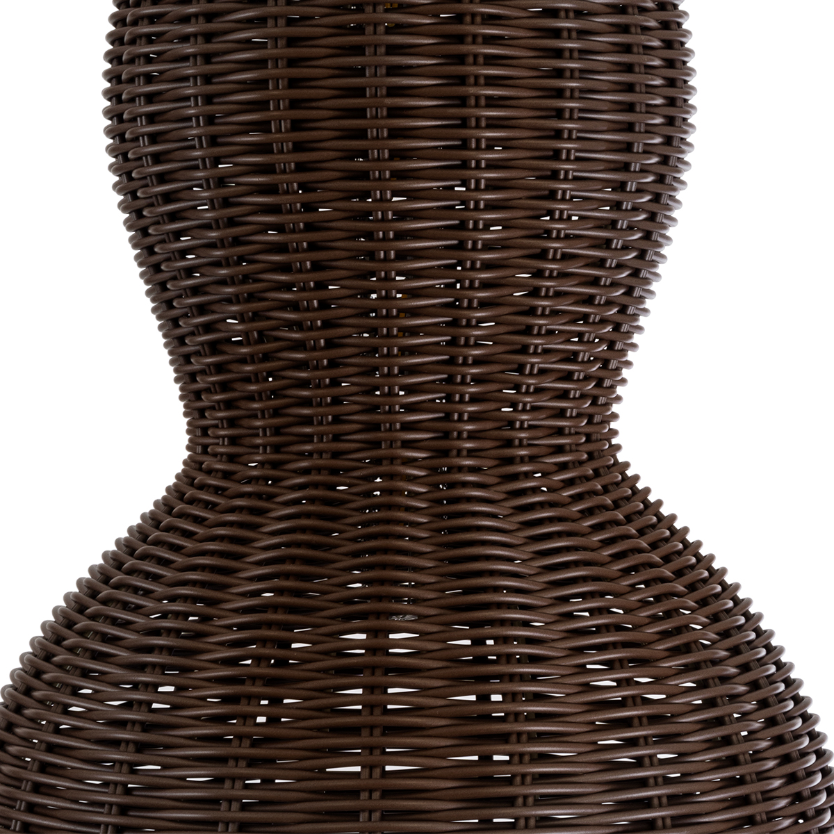GloboStar® KINGSTOWN 02169 Boho Κρεμαστό Φωτιστικό Πλέγμα Μονόφωτο 1 x E27 IP20 Καφέ Ξύλο - Μ30 x Π30 x Υ60cm
