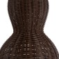 GloboStar® KINGSTOWN 02169 Boho Κρεμαστό Φωτιστικό Πλέγμα Μονόφωτο 1 x E27 IP20 Καφέ Ξύλο - Μ30 x Π30 x Υ60cm
