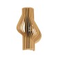 GloboStar® MIHIRO 02174 Boho Επιτοίχιο Φωτιστικό Απλίκα Μονόφωτο 1 x E27 IP20 Καφέ Ξύλο - Μ25 x Π13 x Υ40cm