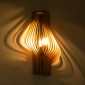 GloboStar® MIHIRO 02174 Boho Επιτοίχιο Φωτιστικό Απλίκα Μονόφωτο 1 x E27 IP20 Καφέ Ξύλο - Μ25 x Π13 x Υ40cm