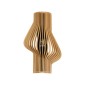 GloboStar® MIHIRO 02174 Boho Επιτοίχιο Φωτιστικό Απλίκα Μονόφωτο 1 x E27 IP20 Καφέ Ξύλο - Μ25 x Π13 x Υ40cm