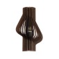 GloboStar® MIHIRO 02175 Boho Επιτοίχιο Φωτιστικό Απλίκα Μονόφωτο 1 x E27 IP20 Καφέ Ξύλο - Μ25 x Π13 x Υ40cm