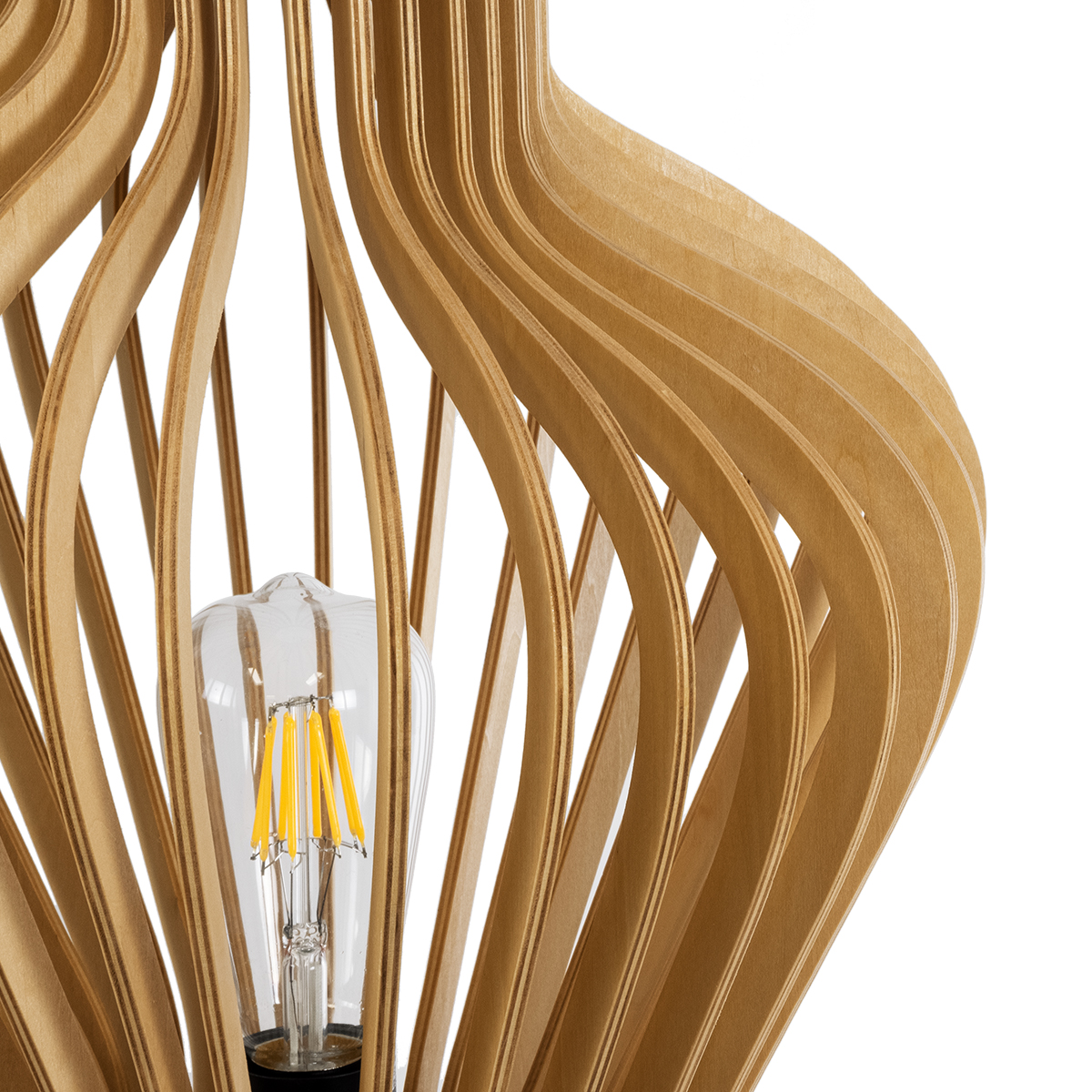 GloboStar® MIHIRO 02176 Boho Επιτραπέζιο Φωτιστικό Μονόφωτο 1 x E27 AC220-240V IP20 - Φ33 x Υ57cm - Καφέ Ξύλινο με Μαύρη Μεταλλική Βάση Πλέγμα