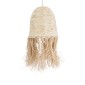 GloboStar® AREMBEPE 02178 Boho Κρεμαστό Φωτιστικό Πλέγμα Μονόφωτο 1 x E27 IP20 Μπεζ Ράφια - Μ34 x Π34 x Υ70cm