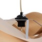 GloboStar® SARDIGNA 02181 Boho Κρεμαστό Φωτιστικό Πλέγμα Μονόφωτο 1 x E27 IP20 Μπεζ Ξύλο - Μ60 x Π60 x Υ30cm