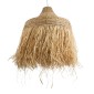 GloboStar® PORTOFERRAIO 02186 Boho Κρεμαστό Φωτιστικό Πλέγμα Μονόφωτο 1 x E27 IP20 Μπεζ Ράφια - Μ80 x Π80 x Υ120cm