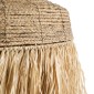 GloboStar® PORTOFERRAIO 02186 Boho Κρεμαστό Φωτιστικό Πλέγμα Μονόφωτο 1 x E27 IP20 Μπεζ Ράφια - Μ80 x Π80 x Υ120cm