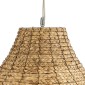 GloboStar® PORTOFERRAIO 02186 Boho Κρεμαστό Φωτιστικό Πλέγμα Μονόφωτο 1 x E27 IP20 Μπεζ Ράφια - Μ80 x Π80 x Υ120cm