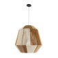 GloboStar® SALERNO 02187 Boho Κρεμαστό Φωτιστικό Πλέγμα Μονόφωτο 1 x E27 IP20 Πολύχρωμο Σχοινί - Μ50 x Π50 x Υ50cm