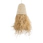GloboStar® LETA 02189 Boho Κρεμαστό Φωτιστικό Πλέγμα Μονόφωτο 1 x E27 IP20 Μπεζ Ράφια - Μ34 x Π34 x Υ70cm