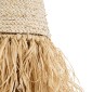 GloboStar® LETA 02189 Boho Κρεμαστό Φωτιστικό Πλέγμα Μονόφωτο 1 x E27 IP20 Μπεζ Ράφια - Μ34 x Π34 x Υ70cm