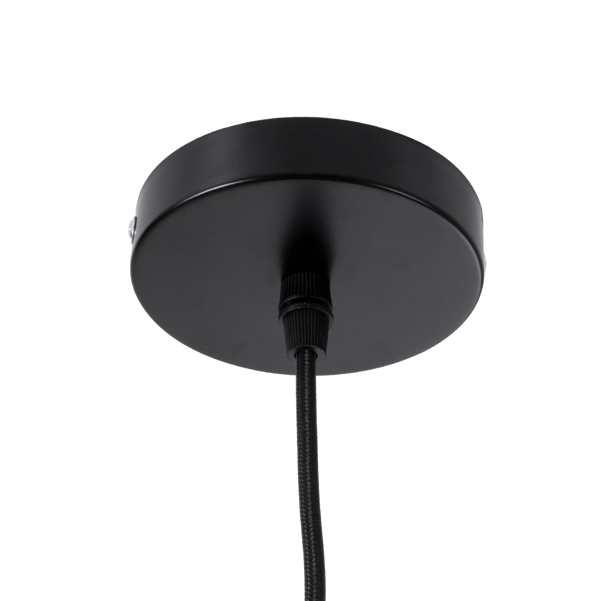 GloboStar® MEXICO 02201 Boho Κρεμαστό Φωτιστικό Πλέγμα Μονόφωτο 1 x E27 IP20 Μαύρο Ξύλο - Μ65 x Π45 x Υ18cm