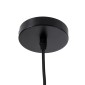 GloboStar® MEXICO 02203 Boho Κρεμαστό Φωτιστικό Πλέγμα Μονόφωτο 1 x E27 IP20 Μαύρο Ξύλο - Μ100 x Π62 x Υ33cm