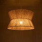 GloboStar® BISBEE 02204 Boho Κρεμαστό Φωτιστικό Πλέγμα Μονόφωτο 1 x E27 IP20 Μπεζ Σχοινί - Μ50 x Π50 x Υ28cm