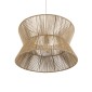 GloboStar® BISBEE 02204 Boho Κρεμαστό Φωτιστικό Πλέγμα Μονόφωτο 1 x E27 IP20 Μπεζ Σχοινί - Μ50 x Π50 x Υ28cm