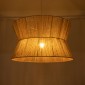 GloboStar® BISBEE 02205 Boho Κρεμαστό Φωτιστικό Πλέγμα Μονόφωτο 1 x E27 IP20 Μπεζ Σχοινί - Μ80 x Π80 x Υ48cm