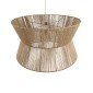 GloboStar® BISBEE 02205 Boho Κρεμαστό Φωτιστικό Πλέγμα Μονόφωτο 1 x E27 IP20 Μπεζ Σχοινί - Μ80 x Π80 x Υ48cm