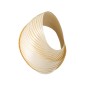 GloboStar® SALREL 02224 Boho Επιτοίχιο Φωτιστικό Απλίκα Μονόφωτο 1 x E27 IP20 Μπεζ Ξύλο - Μ30 x Π22 x Υ38cm