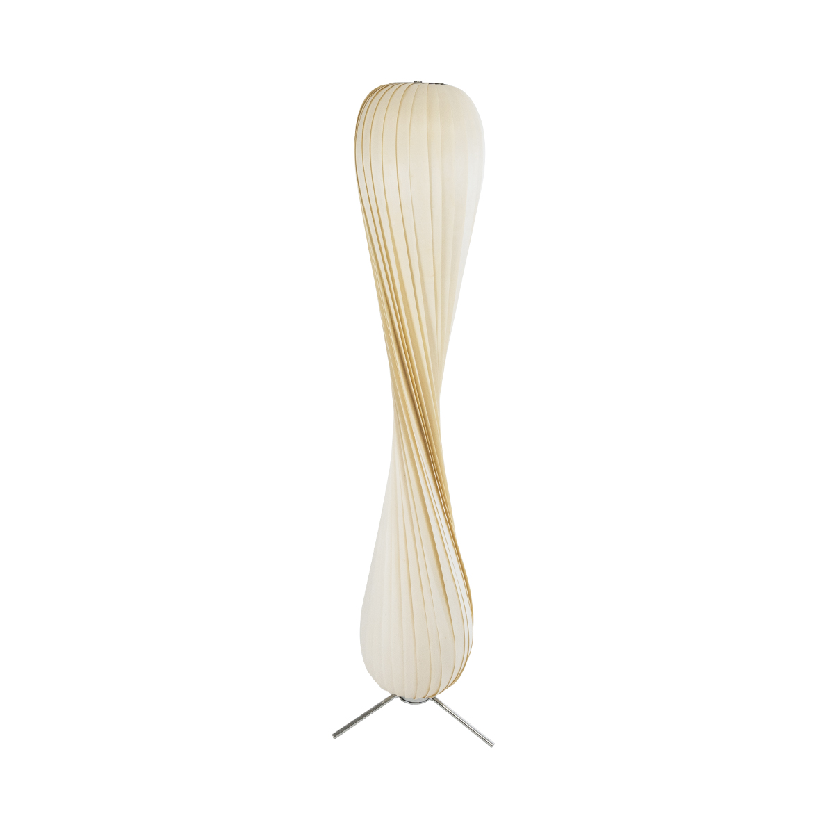 GloboStar® PRAIA 02225 Μοντέρνο Επιδαπέδιο Φωτιστικό Δίφωτο 2 x E27 IP20 Μπεζ Ξύλο - Μ25 x Π25 x Υ145cm