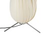 GloboStar® PRAIA 02225 Μοντέρνο Επιδαπέδιο Φωτιστικό Δίφωτο 2 x E27 IP20 Μπεζ Ξύλο - Μ25 x Π25 x Υ145cm