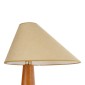 GloboStar® KAUAI 02230 Μοντέρνο Επιδαπέδιο Φωτιστικό Μονόφωτο 1 x E27 IP20 Καφέ Ξύλο με Μπεζ Ύφασμα - Μ55 x Π42 x Υ145cm