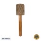 GloboStar® NIIHAU 02237 Μοντέρνο Επιδαπέδιο Φωτιστικό Μονόφωτο 1 x E27 IP20 Καφέ Ξύλο - Μ43 x Π43 x Υ160cm