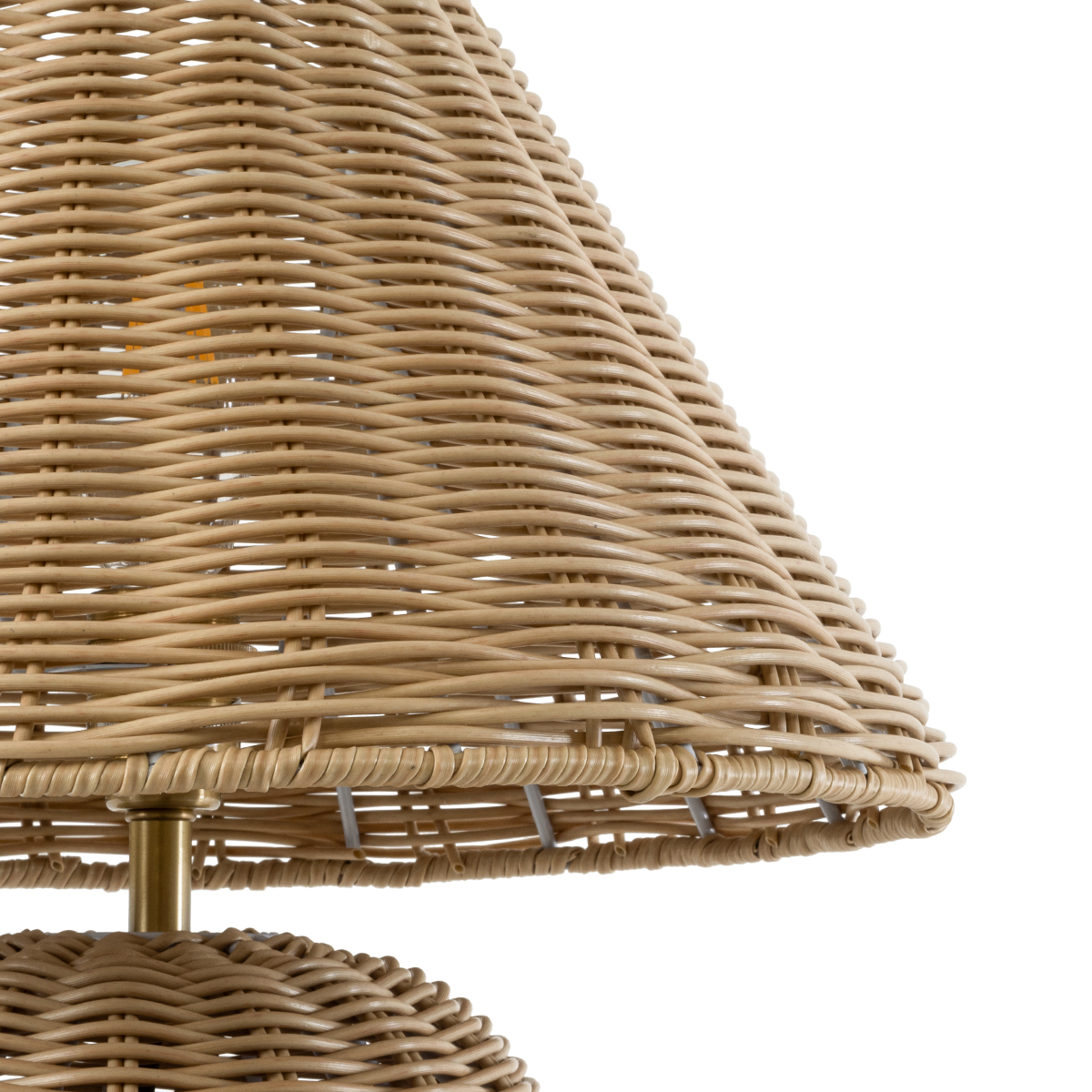 GloboStar® PERU 02239 Boho Επιτραπέζιο Φωτιστικό Μονόφωτο 1 x E27 AC220-240V IP20 - Φ40 x Υ45cm - Μπεζ Ξύλινο Καμπάνα