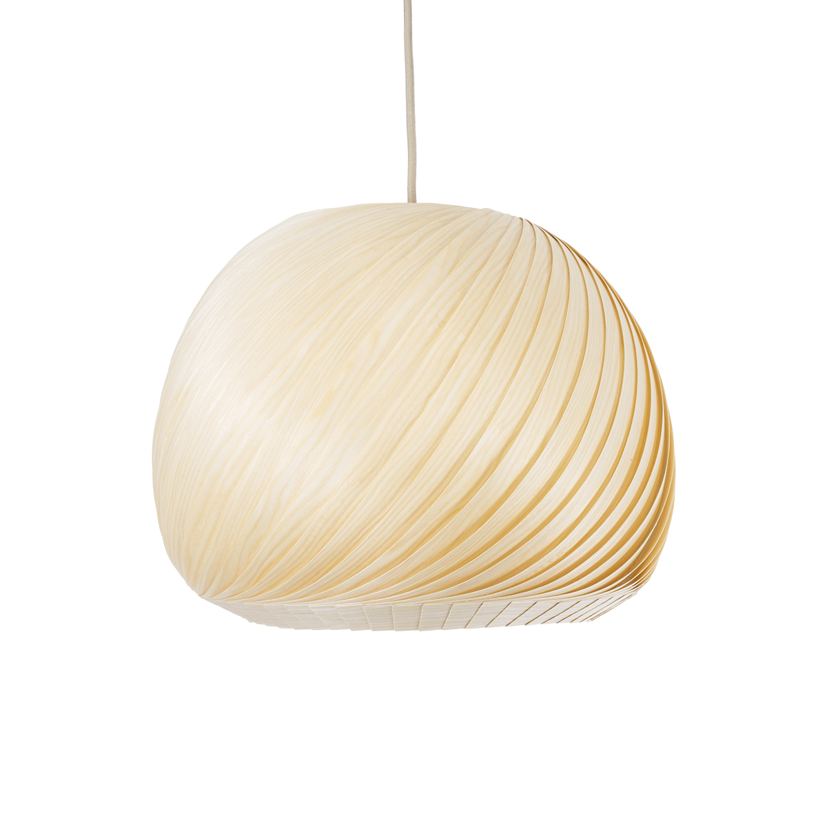 GloboStar® KAILANI 02242 Boho Κρεμαστό Φωτιστικό Καμπάνα Μονόφωτο 1 x E27 IP20 Μπεζ Ξύλο - Μ40 x Π40 x Υ30cm
