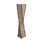 GloboStar® PALMA 02273 Boho Επιδαπέδιο Φωτιστικό Δίφωτο 2 x E27 IP20 Καφέ Ξύλο με Μπεζ Ύφασμα - Μ34 x Π34 x Υ130cm