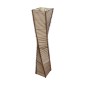 GloboStar® PALMA 02273 Boho Επιδαπέδιο Φωτιστικό Δίφωτο 2 x E27 IP20 Καφέ Ξύλο με Μπεζ Ύφασμα - Μ34 x Π34 x Υ130cm