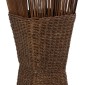 GloboStar® PALMA 02275 Boho Επιδαπέδιο Φωτιστικό Δίφωτο 2 x E27 IP20 Καφέ Ξύλο - Μ30 x Π30 x Υ130cm