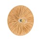 GloboStar® COLOMBO 02277 Boho Επιτοίχιο Φωτιστικό Απλίκα Μονόφωτο 1 x E27 IP20 Μπεζ Ράφια - Μ40 x Π40 x Υ9cm