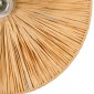GloboStar® COLOMBO 02277 Boho Επιτοίχιο Φωτιστικό Απλίκα Μονόφωτο 1 x E27 IP20 Μπεζ Ράφια - Μ40 x Π40 x Υ9cm