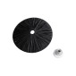 GloboStar® COLOMBO 02279 Boho Επιτοίχιο Φωτιστικό Απλίκα Μονόφωτο 1 x E27 IP20 Μαύρη Ράφια - Μ40 x Π40 x Υ9cm