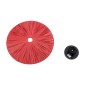 GloboStar® COLOMBO 02281 Boho Επιτοίχιο Φωτιστικό Απλίκα Μονόφωτο 1 x E27 IP20 Κόκκινη Ράφια - Μ40 x Π40 x Υ9cm
