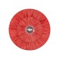 GloboStar® COLOMBO 02282 Boho Επιτοίχιο Φωτιστικό Απλίκα Μονόφωτο 1 x E27 IP20 Κόκκινη Ράφια - Μ40 x Π40 x Υ9cm