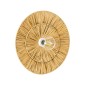 GloboStar® COLOMBO 02284 Boho Επιτοίχιο Φωτιστικό Απλίκα Μονόφωτο 1 x E27 IP20 Μπεζ Ράφια - Μ40 x Π40 x Υ9cm