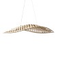 GloboStar® NANI 02285 Μοντέρνο Κρεμαστό Φωτιστικό Πλέγμα LED -W -lm -° AC 220-240V IP20 Φυσικό Λευκό 4500K Μπεζ Ξύλο - Μ48 x Π48 x Υ18cm - 2 Xρόνια Εγγύηση