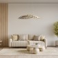 GloboStar® NANI 02285 Μοντέρνο Κρεμαστό Φωτιστικό Πλέγμα LED -W -lm -° AC 220-240V IP20 Φυσικό Λευκό 4500K Μπεζ Ξύλο - Μ48 x Π48 x Υ18cm - 2 Xρόνια Εγγύηση