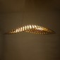 GloboStar® NANI 02285 Μοντέρνο Κρεμαστό Φωτιστικό Πλέγμα LED -W -lm -° AC 220-240V IP20 Φυσικό Λευκό 4500K Μπεζ Ξύλο - Μ48 x Π48 x Υ18cm - 2 Xρόνια Εγγύηση