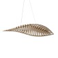GloboStar® NANI 02285 Μοντέρνο Κρεμαστό Φωτιστικό Πλέγμα LED -W -lm -° AC 220-240V IP20 Φυσικό Λευκό 4500K Μπεζ Ξύλο - Μ48 x Π48 x Υ18cm - 2 Xρόνια Εγγύηση