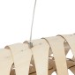 GloboStar® NANI 02285 Μοντέρνο Κρεμαστό Φωτιστικό Πλέγμα LED -W -lm -° AC 220-240V IP20 Φυσικό Λευκό 4500K Μπεζ Ξύλο - Μ48 x Π48 x Υ18cm - 2 Xρόνια Εγγύηση