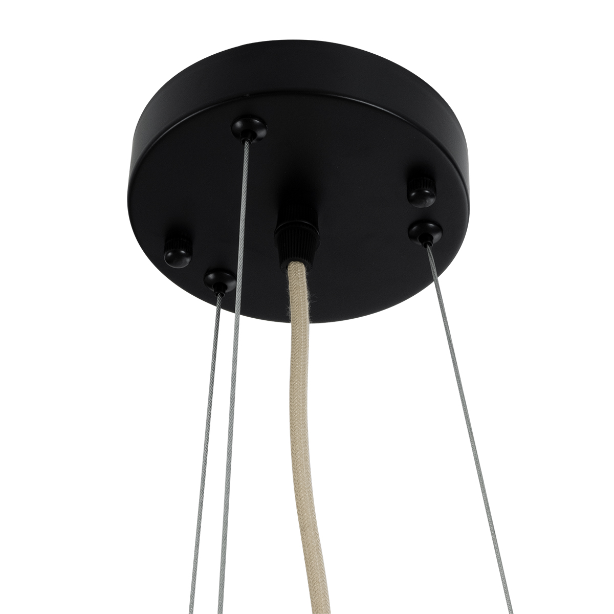 GloboStar® BIMINI 02288 Boho Κρεμαστό Φωτιστικό Πλέγμα Μονόφωτο 1 x E27 IP20 Καφέ Ξύλο - Μ60 x Π60 x Υ40cm