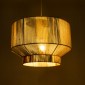 GloboStar® SALERNO 02290 Boho Κρεμαστό Φωτιστικό Πλέγμα Μονόφωτο 1 x E27 IP20 Πολύχρωμο Σχοινί - Μ50 x Π50 x Υ35cm