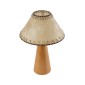 GloboStar® MASPALOMAS 02291 Boho Επιτραπέζιο Φωτιστικό Μονόφωτο 1 x E27 AC220-240V IP20 - Φ30 x Υ45cm - Μπεζ Ξύλινο Καμπάνα