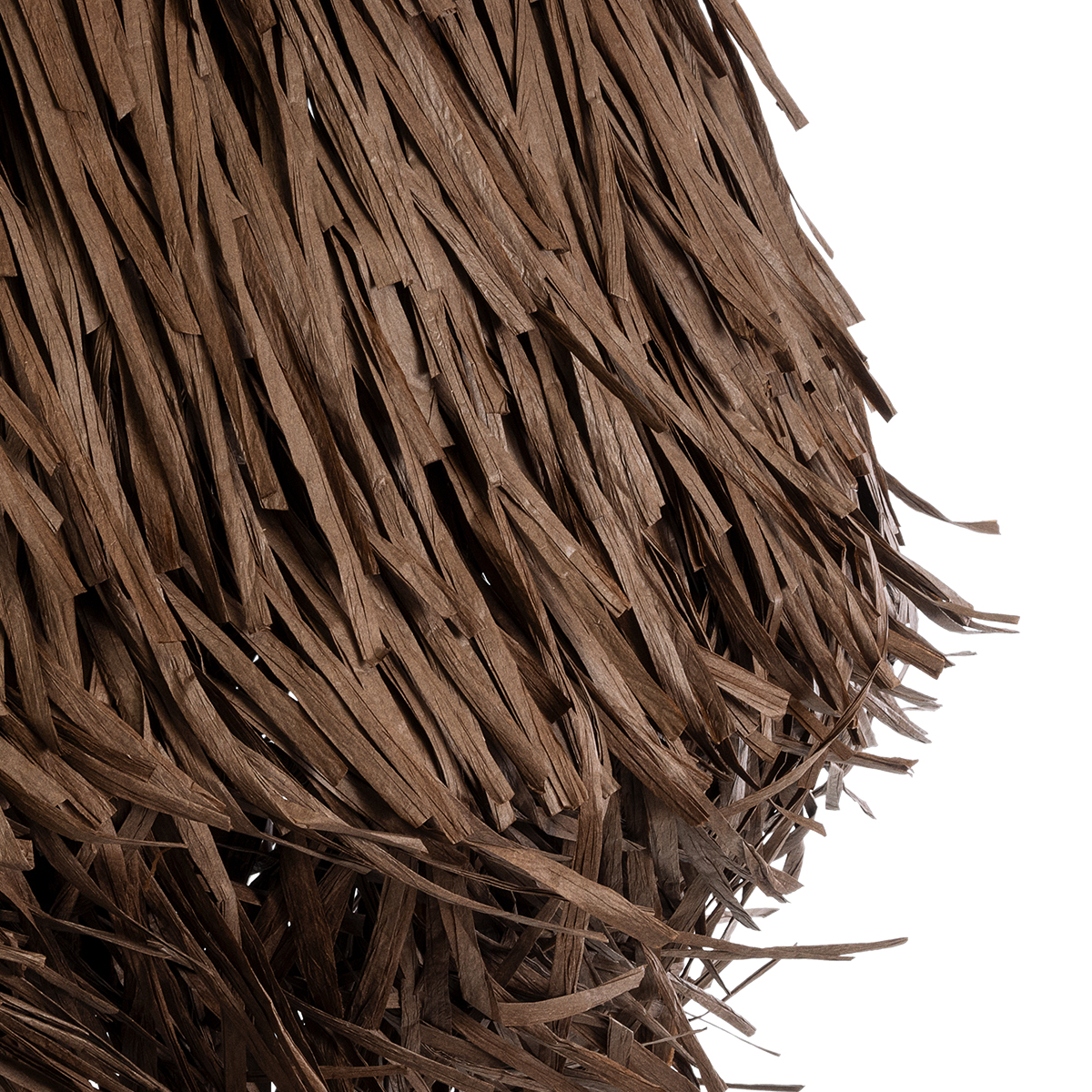GloboStar® GUADELOUPE 02294 Boho Κρεμαστό Φωτιστικό Πλέγμα Μονόφωτο 1 x E27 IP20 Καφέ Ράφια - Μ80 x Π80 x Υ60cm