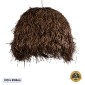 GloboStar® GUADELOUPE 02295 Boho Κρεμαστό Φωτιστικό Καμπάνα Μονόφωτο 1 x E27 IP20 Καφέ Ράφια - Μ120 x Π120 x Υ100cm