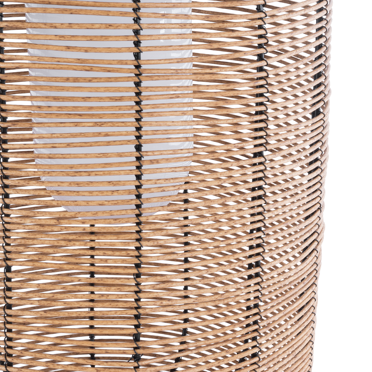 GloboStar® GRAMBIAN 02304 Boho Αυτόνομο Ηλιακό Κρεμαστό/Επιτραπέζιο Φωτιστικό Φαναράκι LED SMD 5W 200lm - Φ30 x Υ48cm - με Ενσωματωμένη Μπαταρία 600mAh - Φωτοβολταϊκό Πάνελ και Αισθητήρα Ημέρας-Νύχτας με Ασύρματο Χειριστήριο IR Μπεζ Μπαμπού Αδιάβροχο IP65